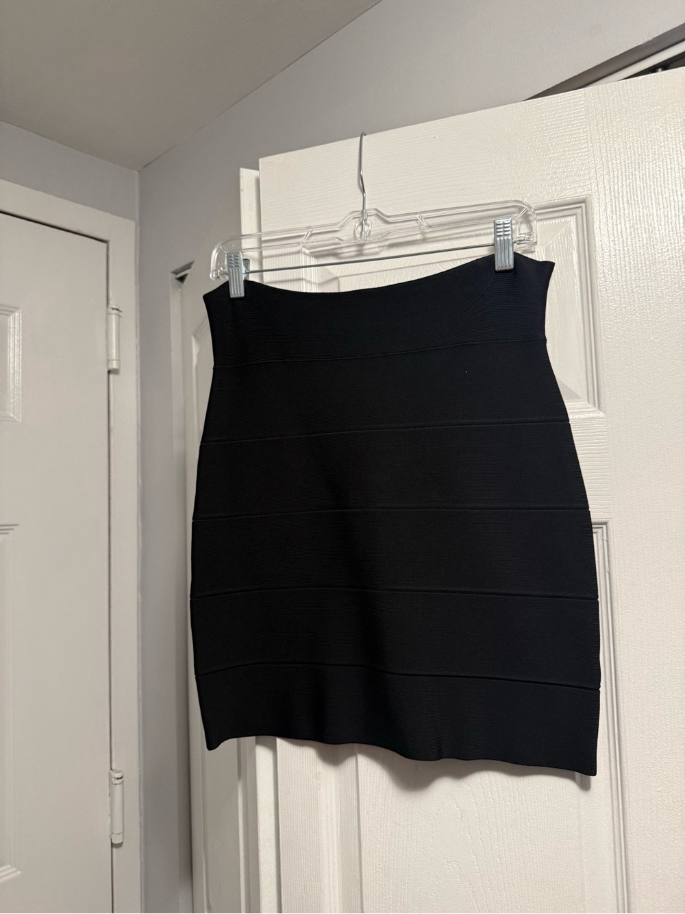 BCBGMaxAzria Black Bandage Mini Skirt